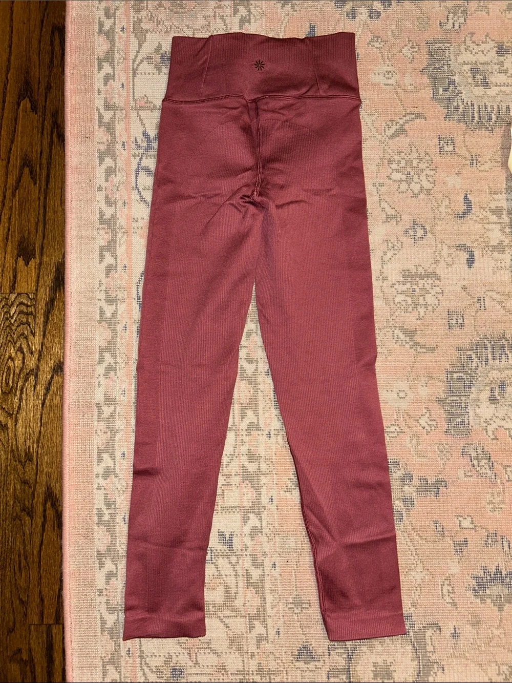 Athleta Kids Ribbed High-Waist Leggings - Mauve